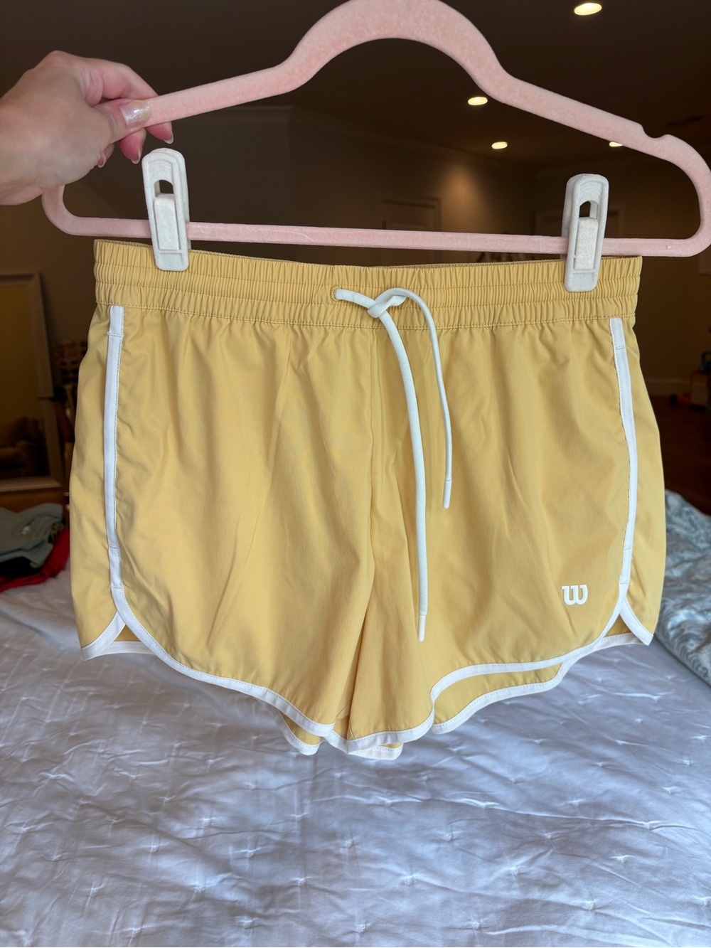 Wilson Women’s Yellow Athletic Shorts with White Trim